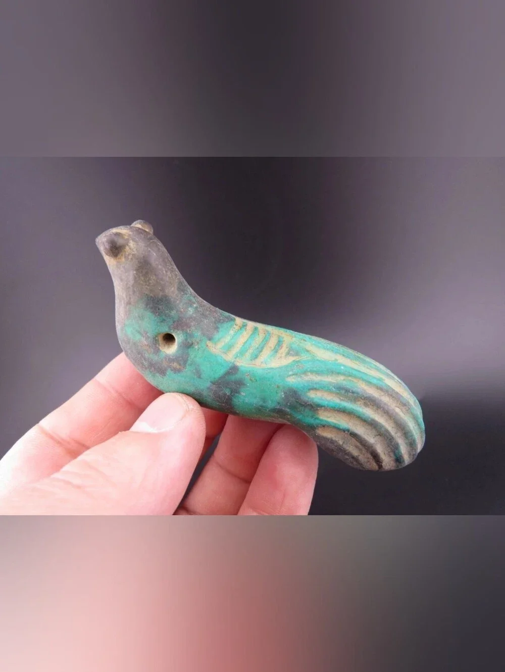 Decorative Jade Turquoise Bird Pendant